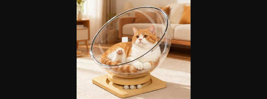 360° Rotating Cat Bed – Ultra-Soft Self-Warming Nest