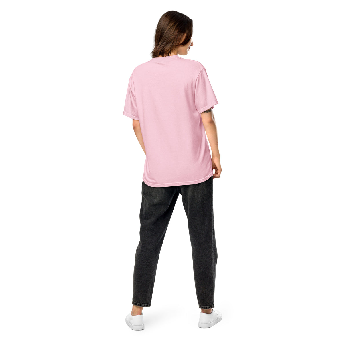 Cat Mom T-Shirt in Blossom, back view – CatLoft Co.