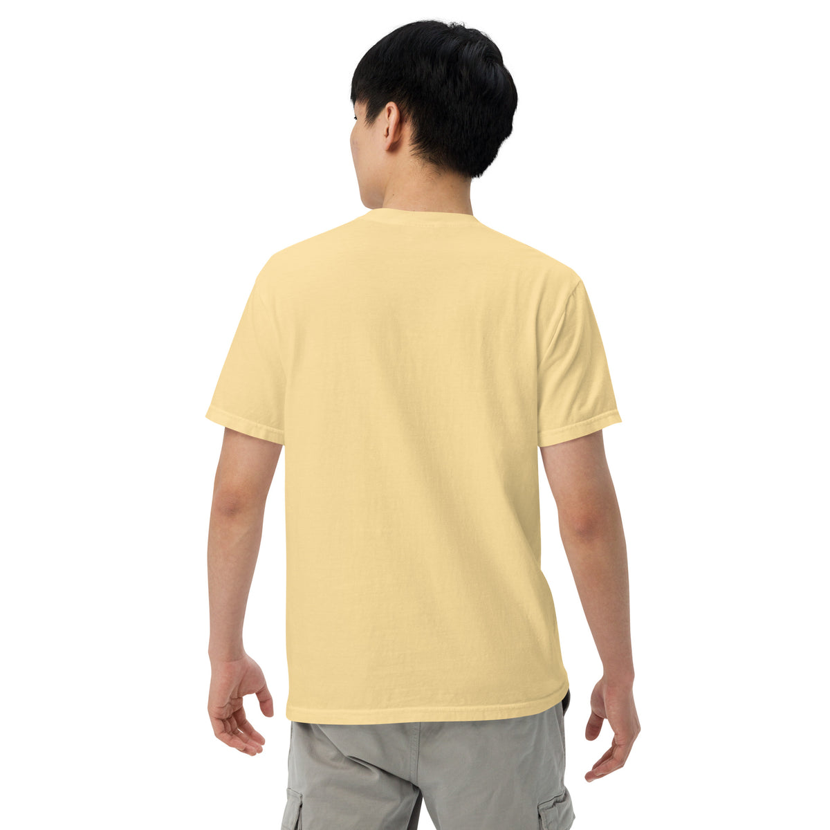 Cat Dad T-Shirt in Butter, back view – CatLoft Co.