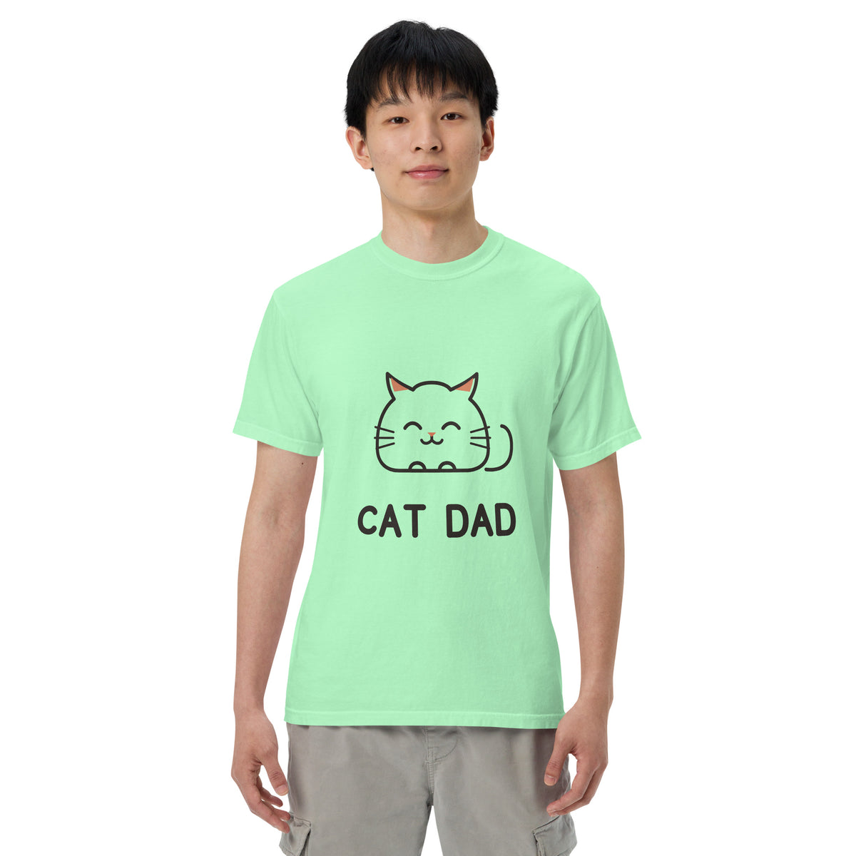 Cat Dad T-Shirt in Island Reef, front view – CatLoft Co.